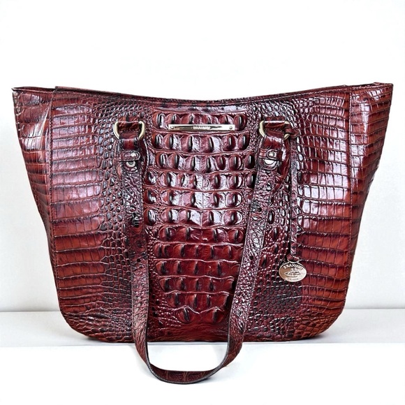 Large Brahmin Bag in Pecan Melbourne Tote Carry-All - Picture 1 of 11